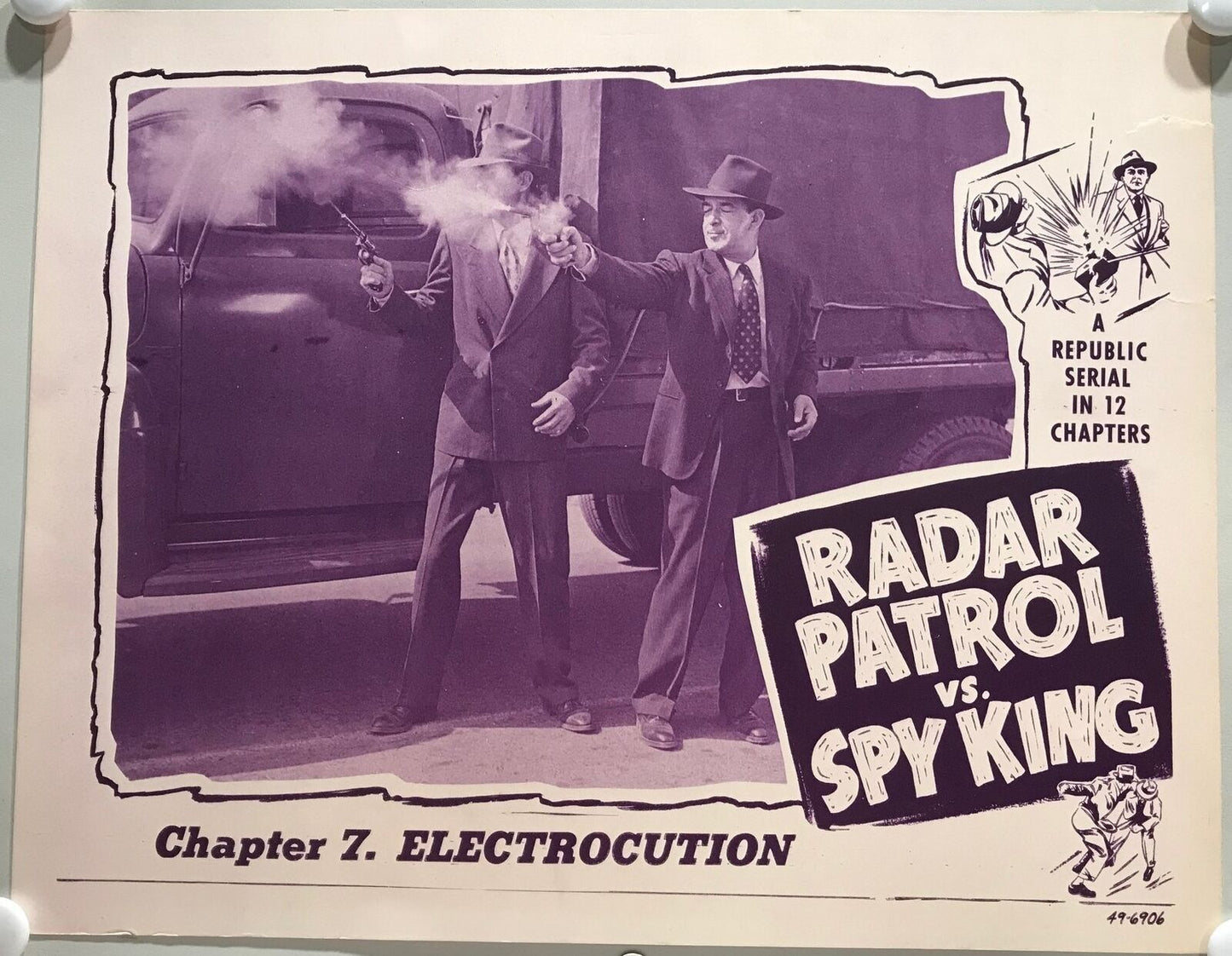 ORIGINAL SERIAL LOBBY CARD - RADAR PATROL VS. SPY KING (a) - 1949 - Ch 7 "Ele...