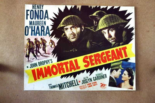 ORIGINAL LOBBY CARD - IMMORTAL SERGEANT - 1942 - title card