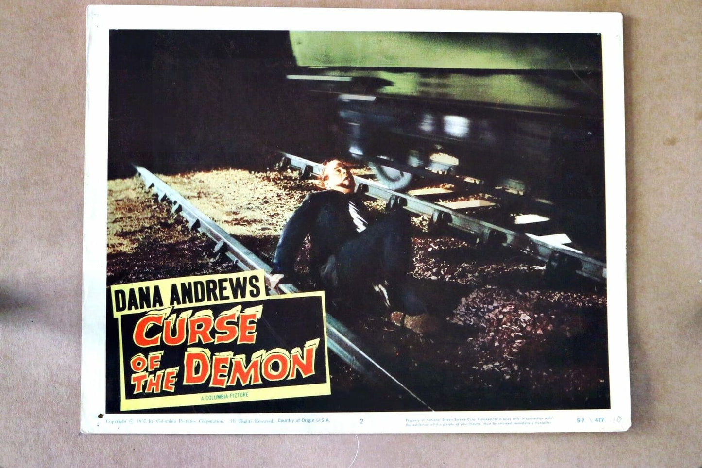 ORIGINAL LOBBY CARD - CURSE OF THE DEMON - 1957 - key card #2