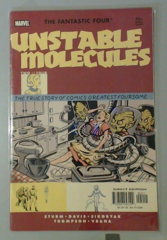 COMIC BOOK MAGAZINE - MARVEL - THE FANTASTIC FOUR - UNSTABLE MOLECULES #2 of #4