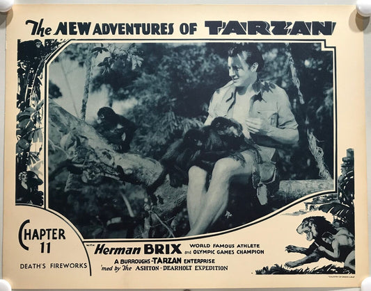 ORIGINAL SERIAL LOBBY CARD - THE NEW ADVENTURES OF TARZAN (a) - 1935 - Ch 11 ...