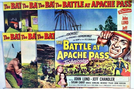 ORIGINAL LOBBY CARDS - BATTLE AT APACHE PASS - 1952 - set of 8