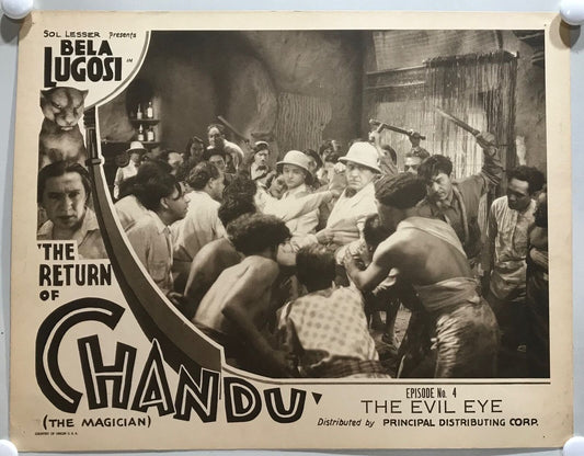 ORIGINAL SERIAL LOBBY CARD - THE RETURN OF CHANDU (b) - 1934 - Ch 4 "The Evil...