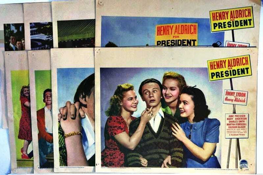 ORIGINAL LOBBY CARDS - HENRY ALDRICH FOR PRESIDENT - 1941 - set of 8