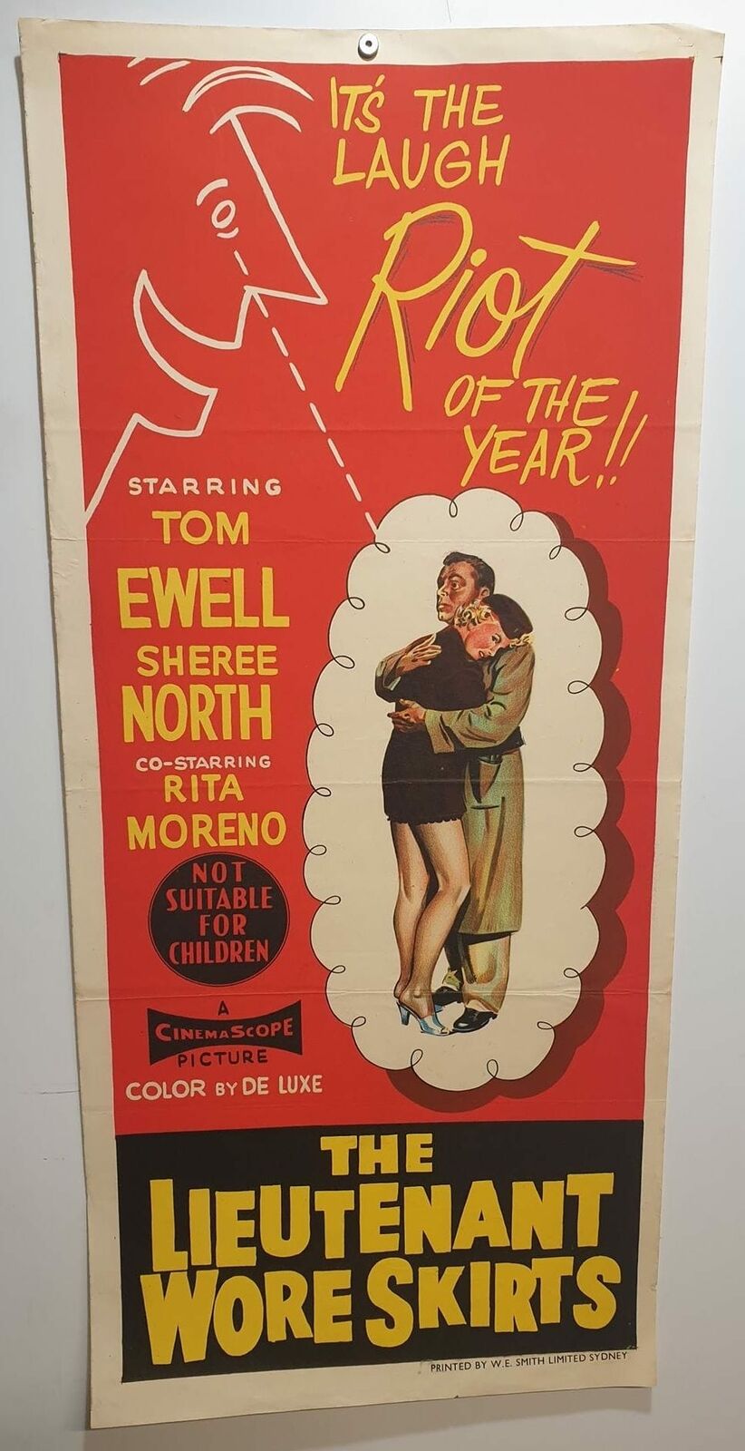 ORIGINAL DAYBILL MOVIE POSTER - THE LIEUTENANT WORE SKIRTS - 1956