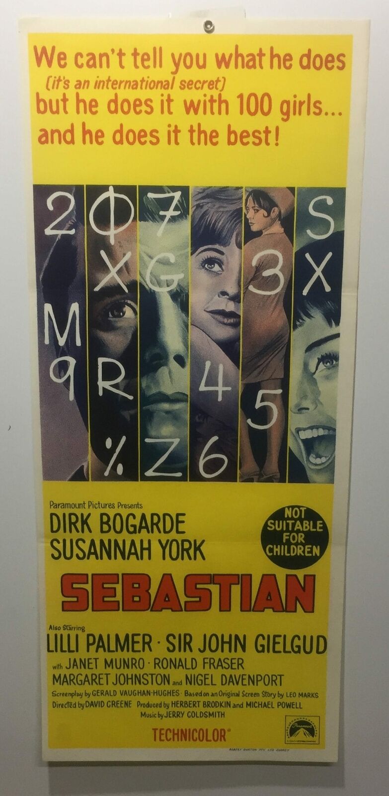 ORIGINAL DAYBILL MOVIE POSTER – SEBASTIAN