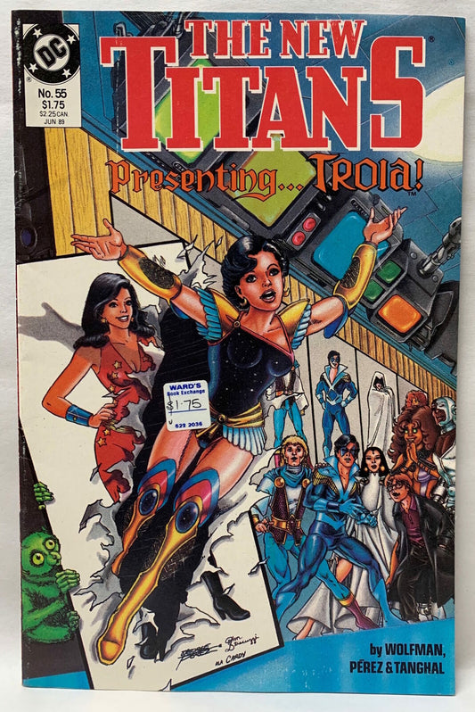 COMIC BOOK ~ THE NEW TITANS #55 PRESENTING TROIA