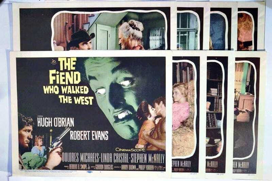 ORIGINAL LOBBY CARDS - THE FIEND WHO WALKED THE WEST - 1958 - set of 8