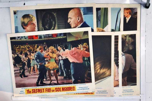 ORIGINAL LOBBY CARDS - THE SECRET FILE OF SOL MADRID - 1968 - set of 8