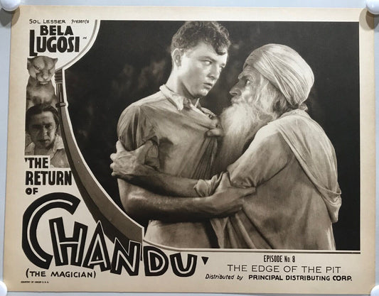 ORIGINAL SERIAL LOBBY CARD - THE RETURN OF CHANDU (b) - 1934 - Ch 8 "The Edge...