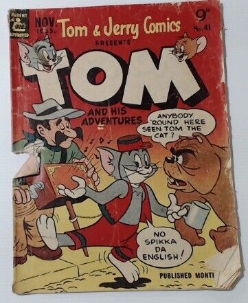 COMIC BOOK ~~ TOM & JERRY TOM AND HIS ADVENTURES NO.41 9D