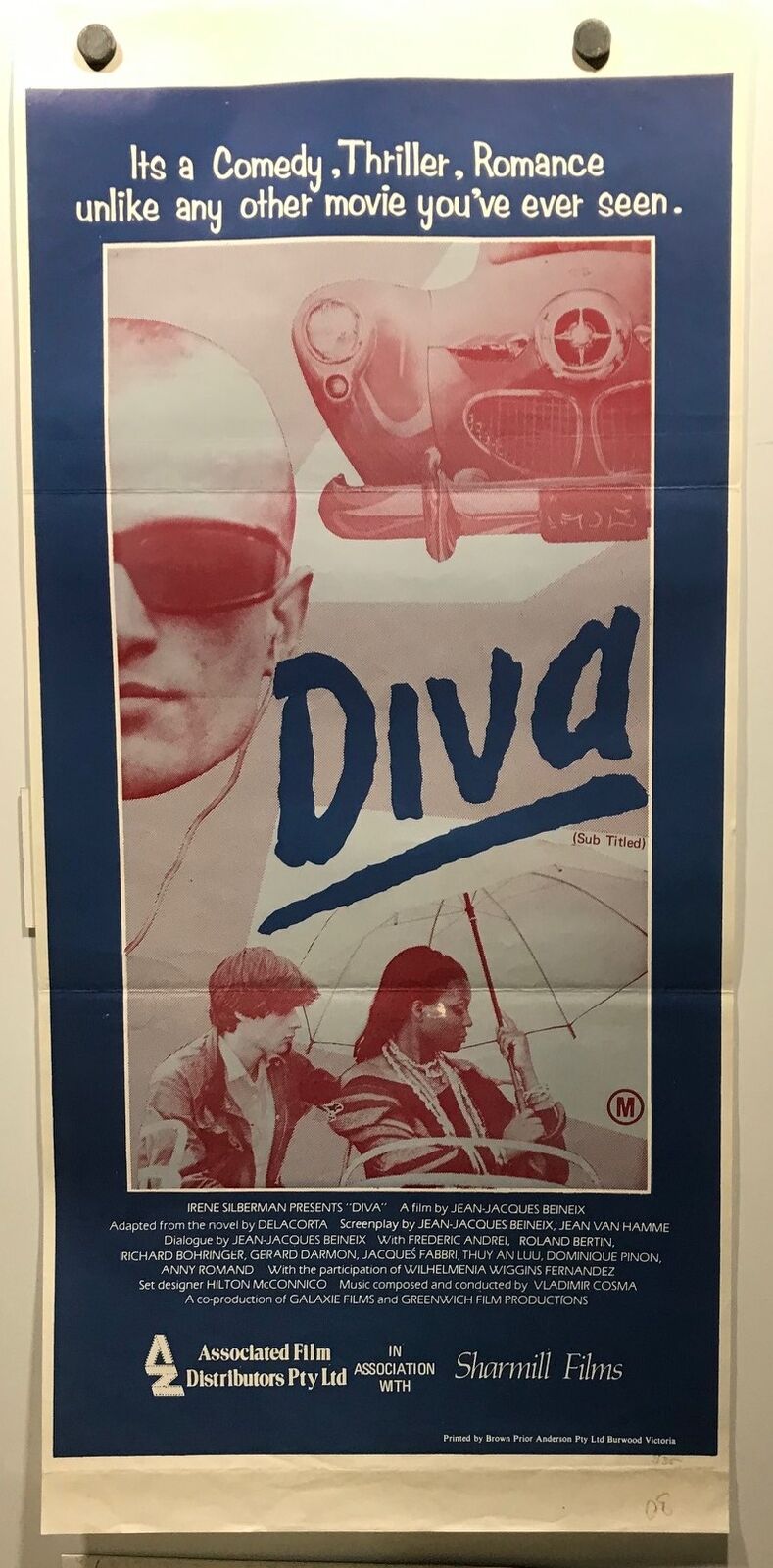 ORIGINAL DAYBILL MOVIE POSTER - DIVA