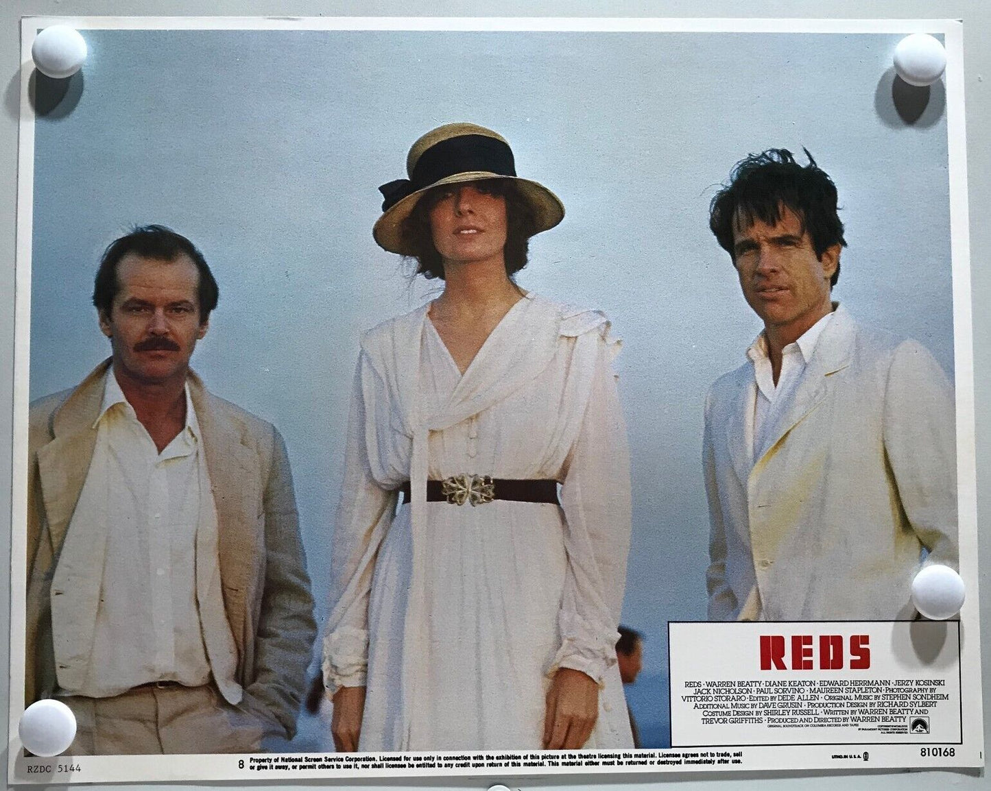 ORIGINAL LOBBY CARDS - REDS - 1981 - set of 8