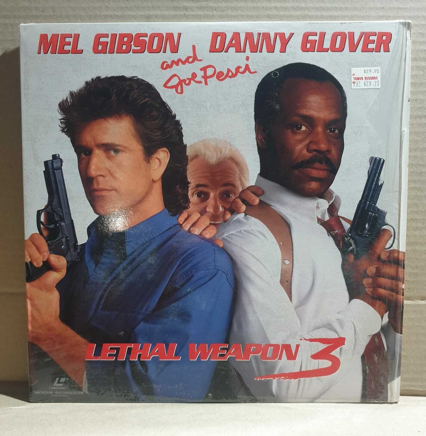 LASERDISC MOVIE - LETHAL WEAPON 3 - Mel Gibson, Danny Glover, Joe Pesci