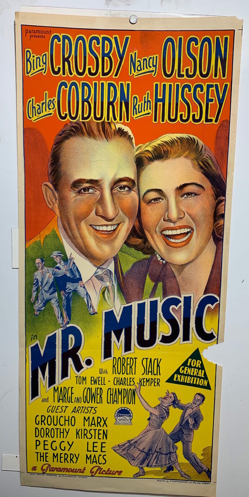 ORIGINAL DAYBILL MOVIE POSTER - MR MUSIC - Richardson Studio