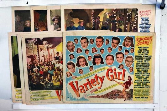 ORIGINAL LOBBY CARDS - VARIETY GIRL - 1947 - set of 8