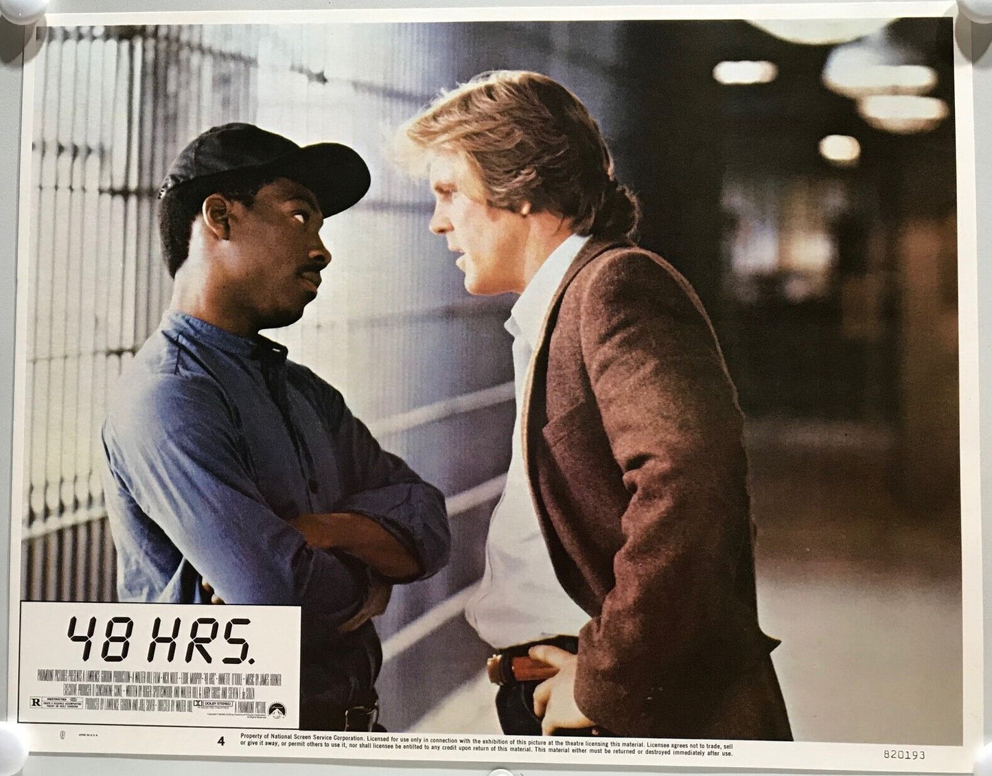 ORIGINAL LOBBY CARDS - 48 HOURS - 1982 - set of 8 -  Eddie Murphy, Nick Nolte...