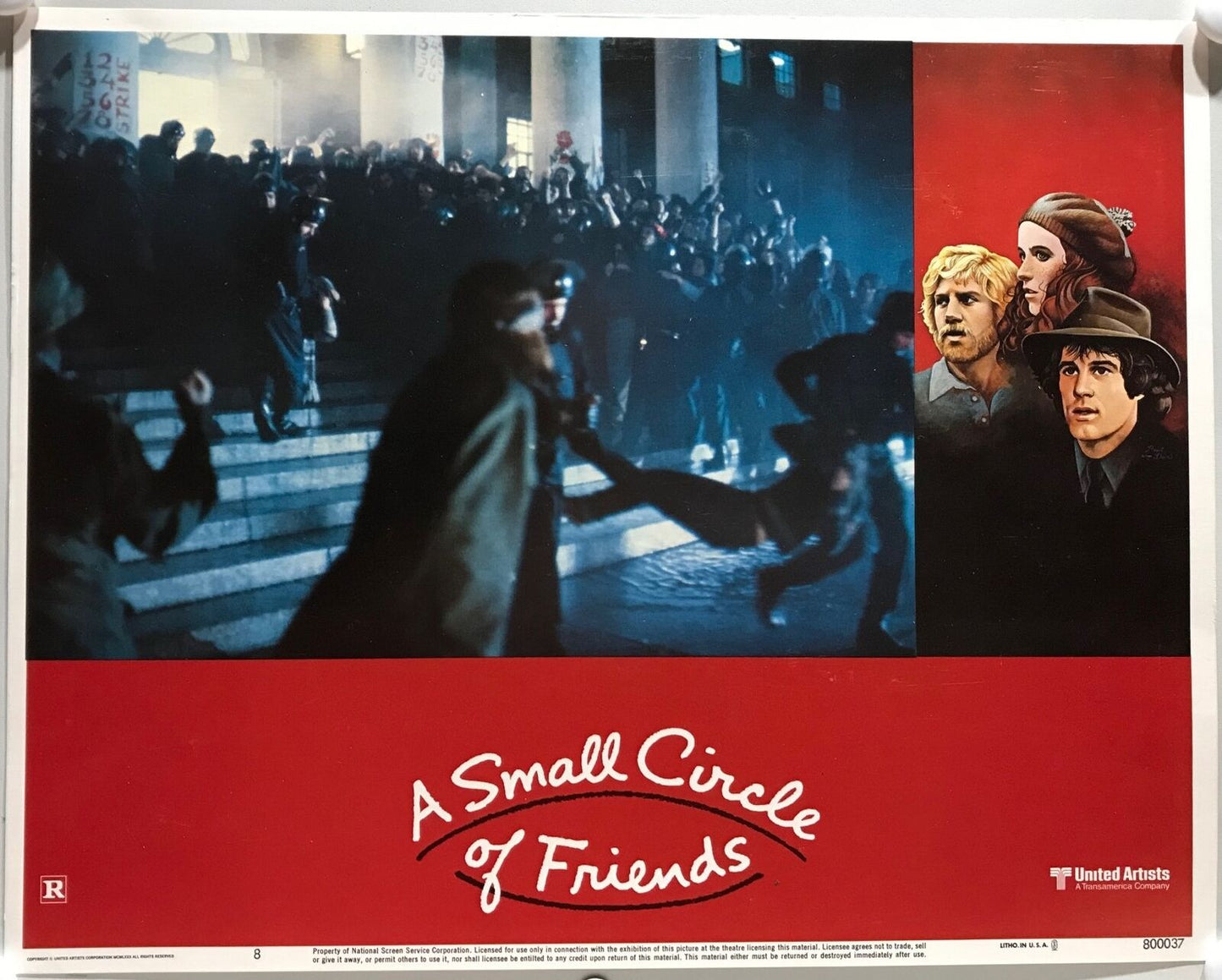 ORIGINAL LOBBY CARDS - A SMALL CIRCLE OF FRIENDS - 1980 - set of 8