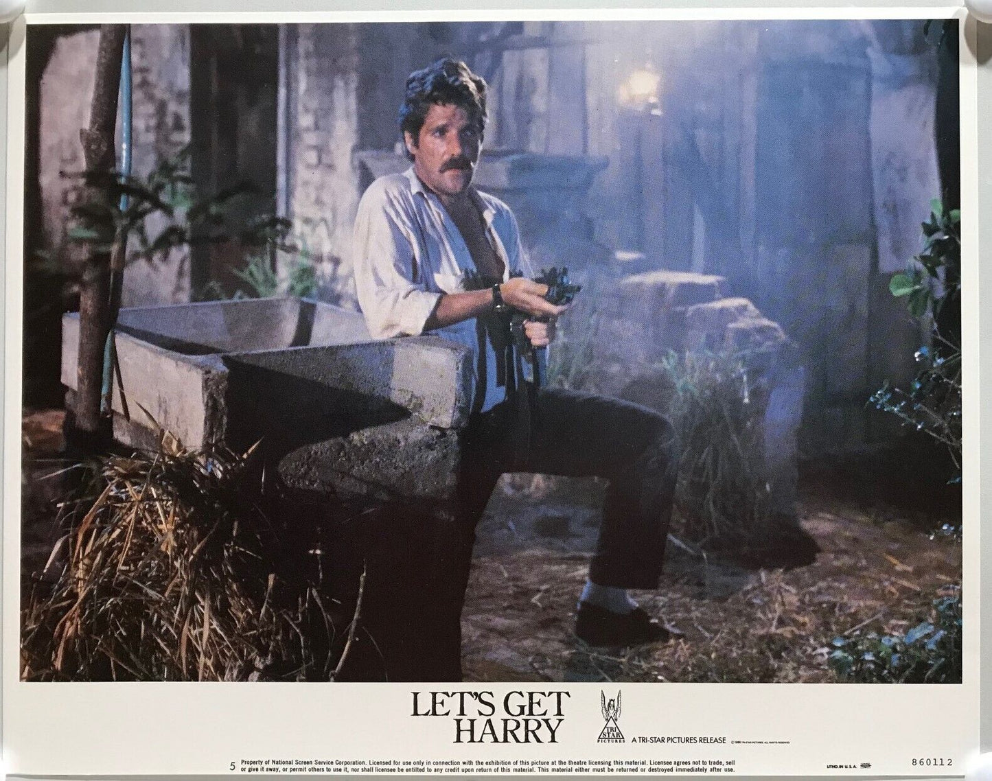 ORIGINAL LOBBY CARDS - LET'S GET HARRY - 1986 - set of 8