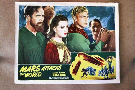 ORIGINAL LOBBY CARD - MARS ATTACKS THE WORLD - 1938 - Flash Gordon - key #2
