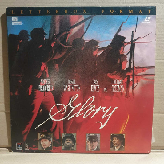 LASERDISC MOVIE - GLORY - Mathew Broderick, Denzel Washington, Cary Elwes, Mo...