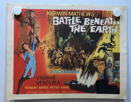 ORIGINAL LOBBY CARD - BATTLE BENEATH THE EARTH - 1967 - title card