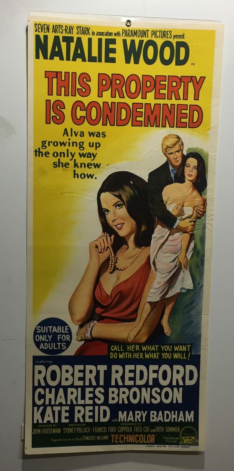 ORIGINAL DAYBILL MOVIE POSTER - THIS PROPERTY IS CONDEMNED - 1966