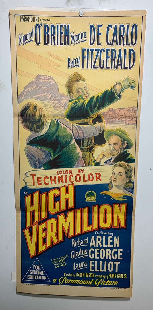 ORIGINAL DAYBILL MOVIE POSTER - HIGH VERMILLION - Richardson Studio