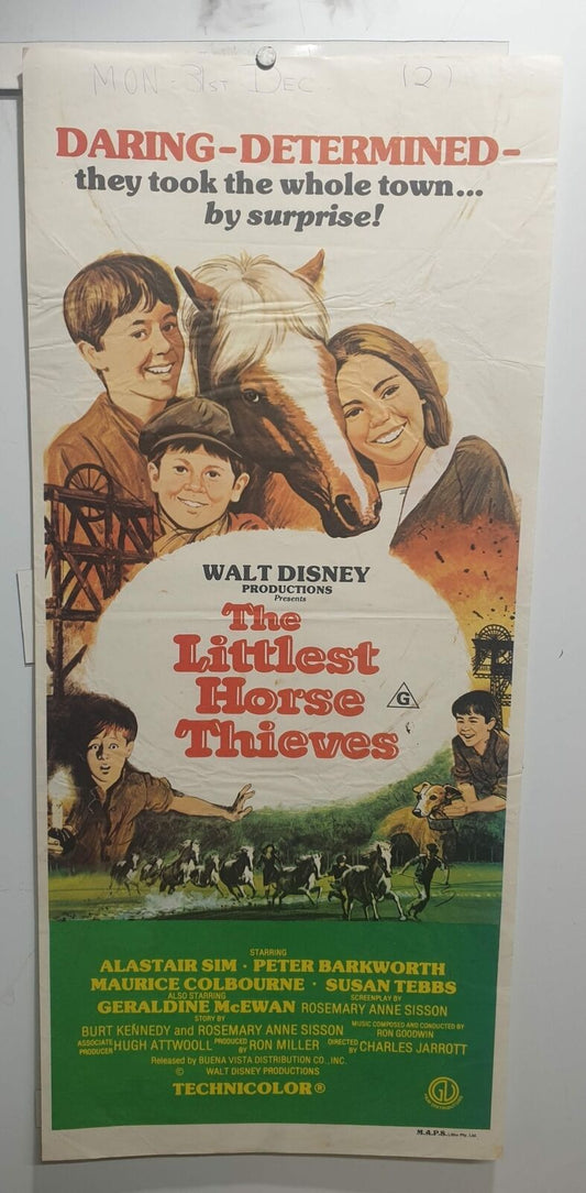 ORIGINAL DAYBILL MOVIE POSTER - THE LITTLEST HORSE THIEVES - 1976