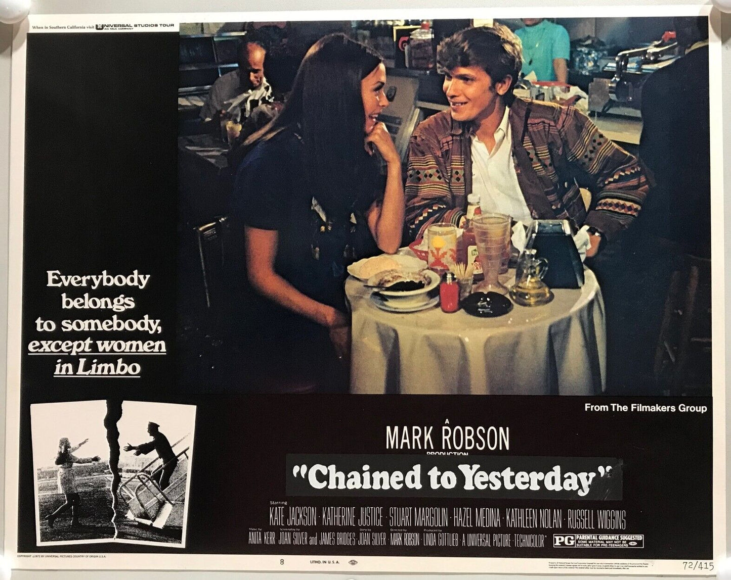 ORIGINAL LOBBY CARDS - CHAINED TO YESTERDAY aka "Limbo" - 1972 - set of 8