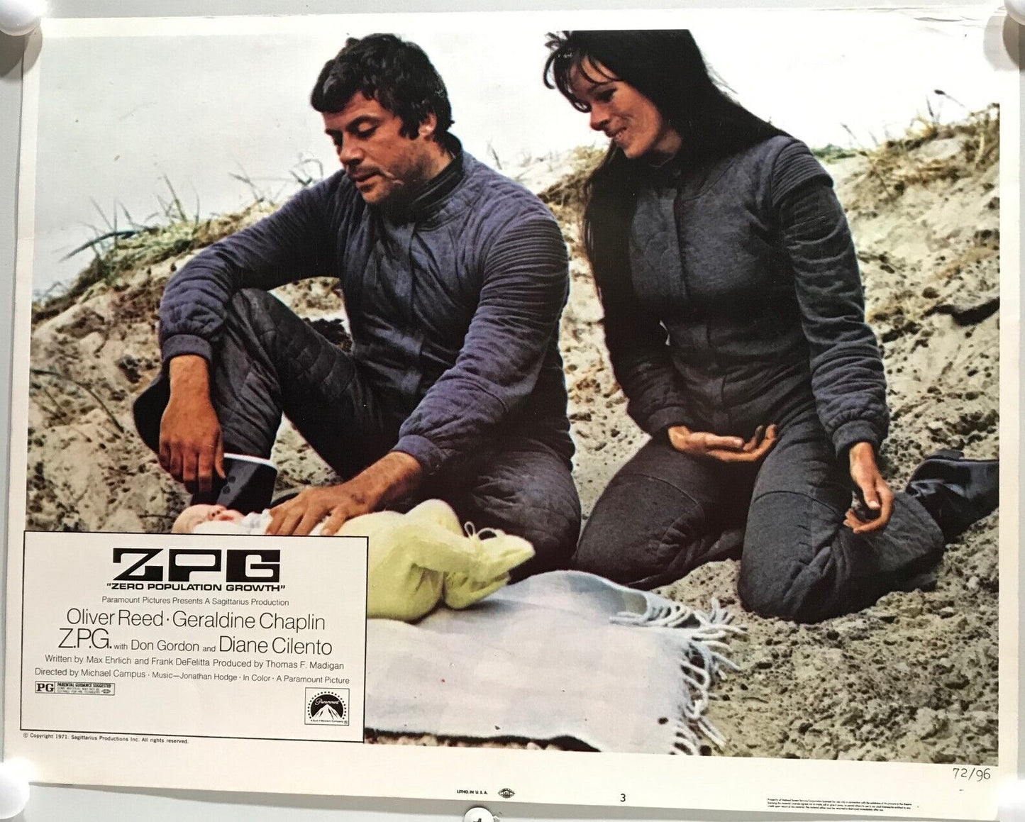 ORIGINAL LOBBY CARDS - Z.P.G. - 1972 - set of 8