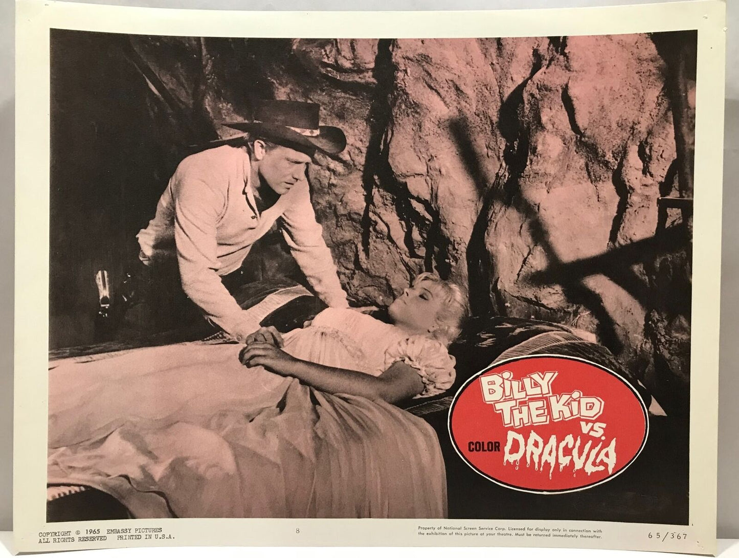 ORIGINAL LOBBY CARD - BILLY THE KID VS DRACULA - 1965 - card #8