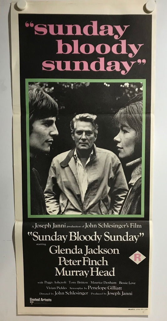 ORIGINAL DAYBILL MOVIE POSTER - SUNDAY BLOODY SUNDAY