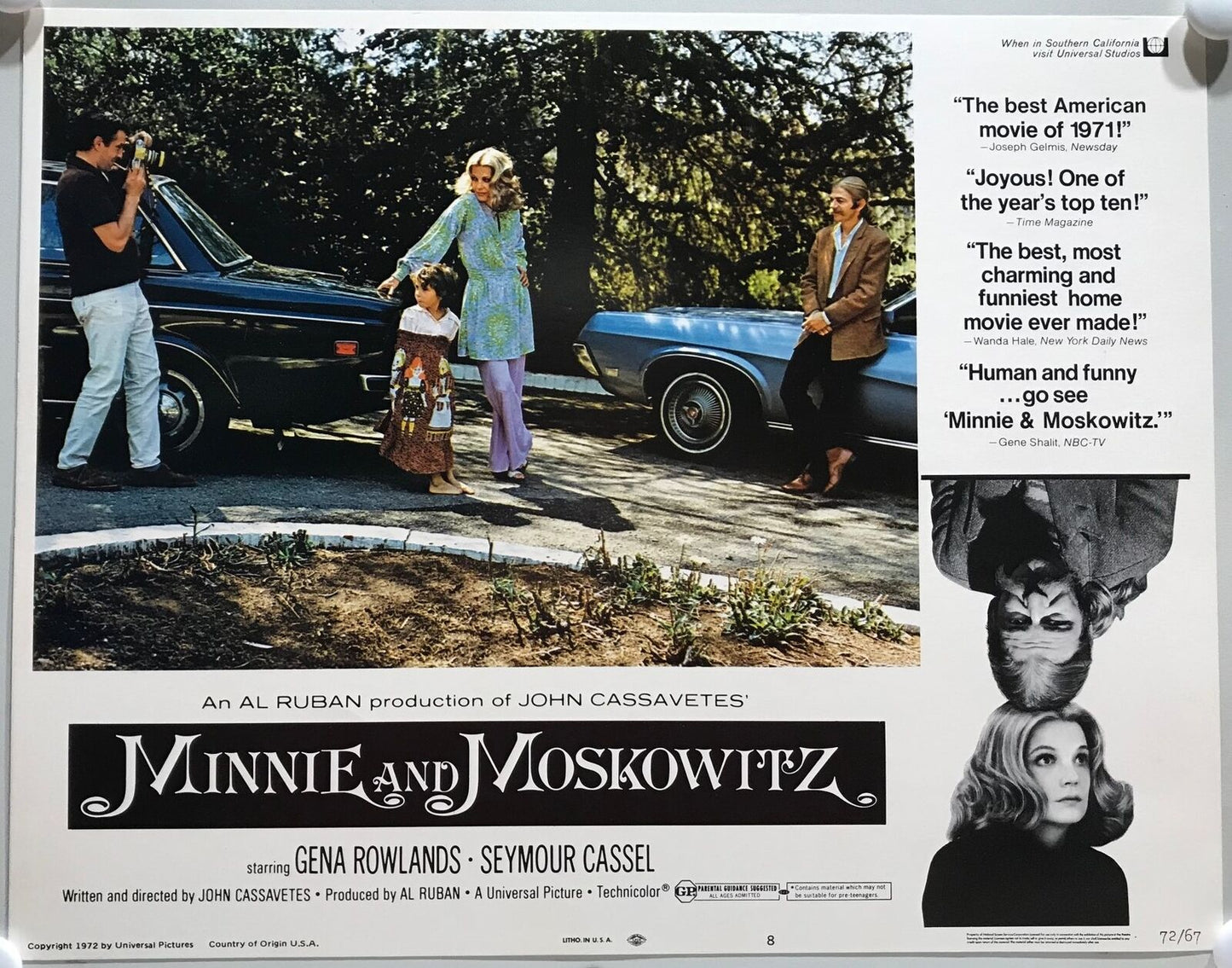 ORIGINAL LOBBY CARDS - MINNIE AND MOSKOWITZ - 1971 - set of 8