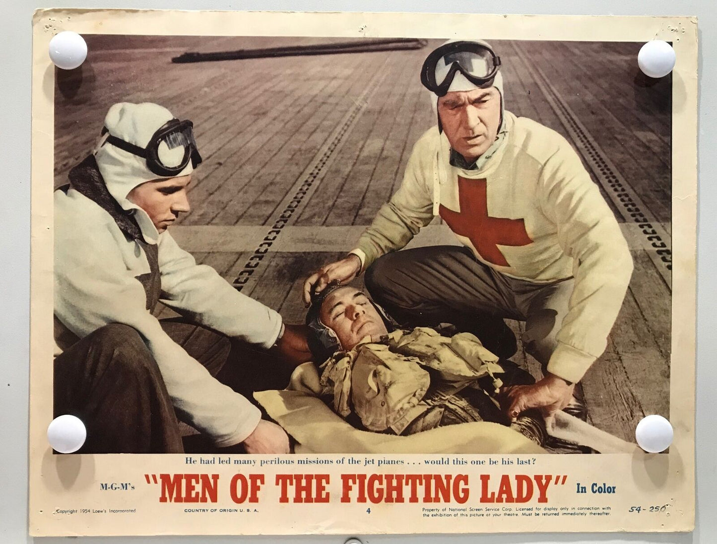 ORIGINAL LOBBY CARDS - MEN OF THE FIGHTING LADY - 1954 - set of 8