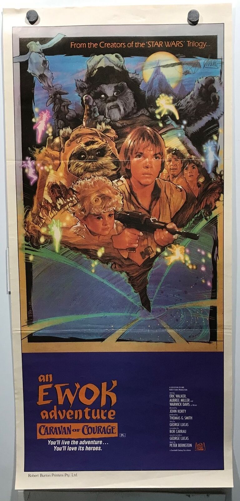 ORIGINAL DAYBILL MOVIE POSTER - CARAVAN OF COURAGE - an Ewok Adventure