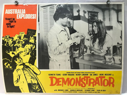 ORIGINAL LOBBY CARD - DEMONSTRATOR (l) - 1971 - title card - Australia