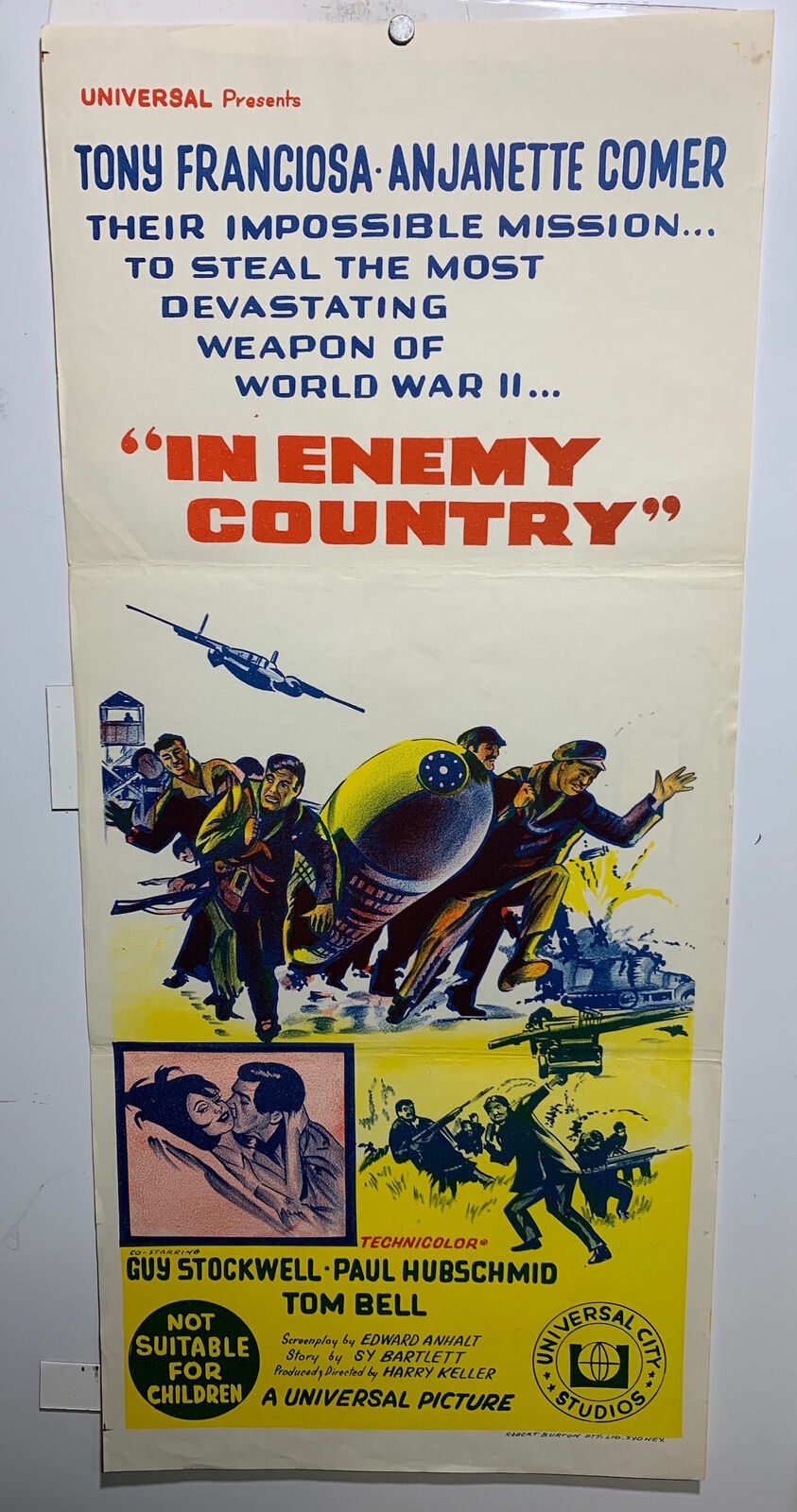 ORIGINAL DAYBILL MOVIE POSTER - IN ENEMY COUNTRY