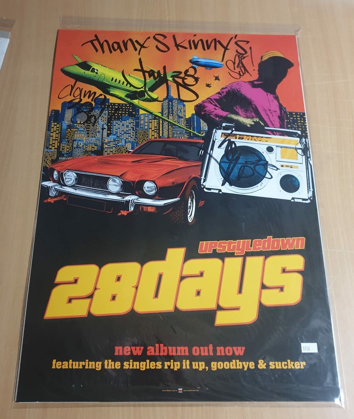 MUSIC PROMO POSTER - SIGNED - 28 DAYS - UPSTYLEDOWN (b)