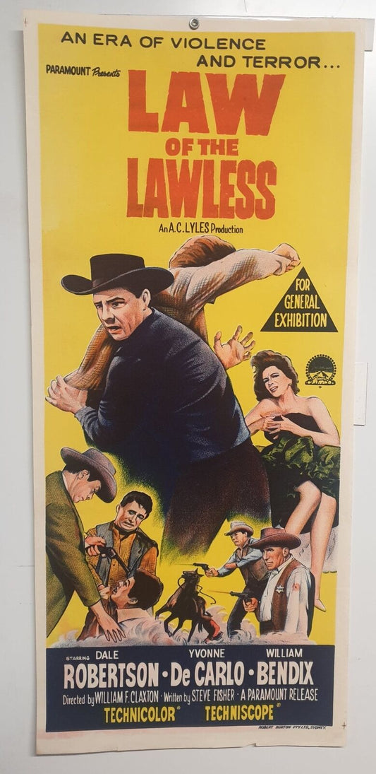 ORIGINAL DAYBILL MOVIE POSTER - LAW OF THE LAWLESS