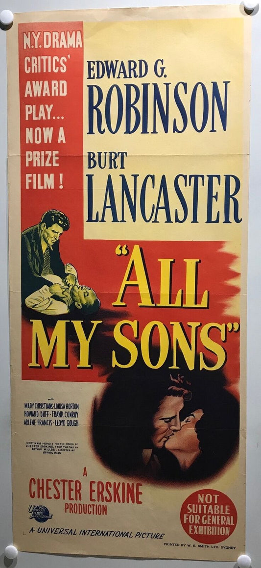 ORIGINAL DAYBILL MOVIE POSTER - ALL MY SONS - 1948