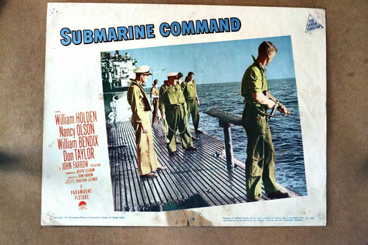 ORIGINAL LOBBY CARD - SUBMARINE COMMAND - 1951 - key card #8