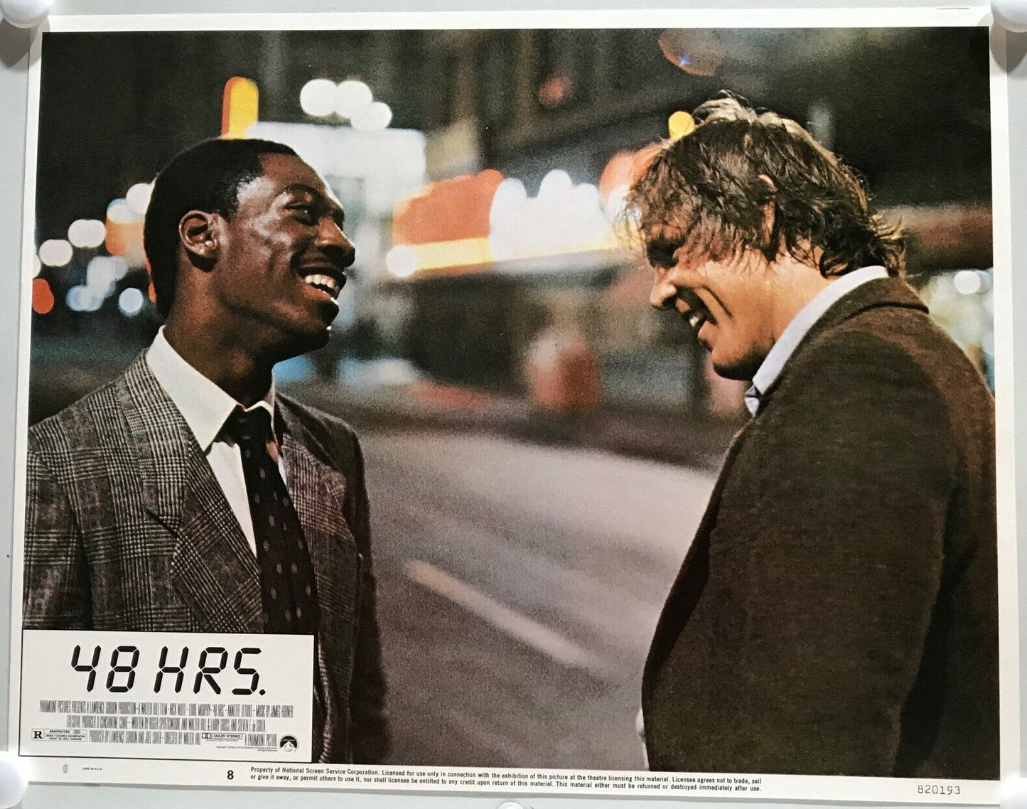 ORIGINAL LOBBY CARDS - 48 HOURS - 1982 - set of 8 -  Eddie Murphy, Nick Nolte...