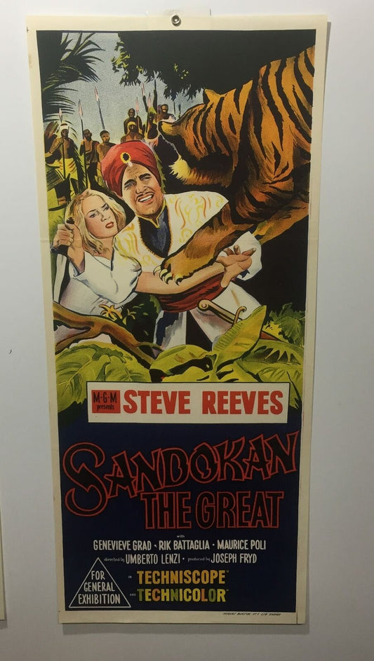 ORIGINAL DAYBILL MOVIE POSTER - SANDOKAN THE GREAT