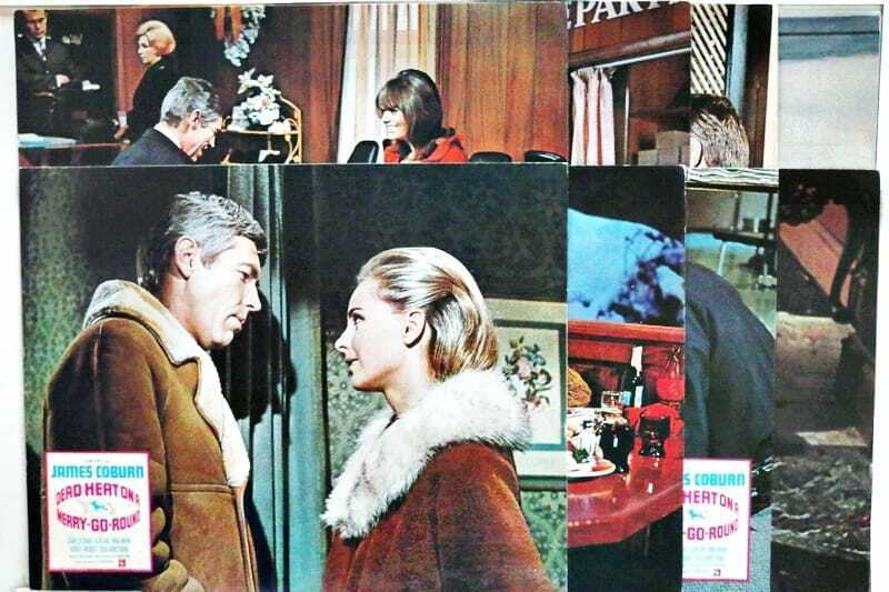 ORIGINAL LOBBY CARDS - DEAD HEAT ON A MERRY-GO-ROUND - 1966 - set of 8