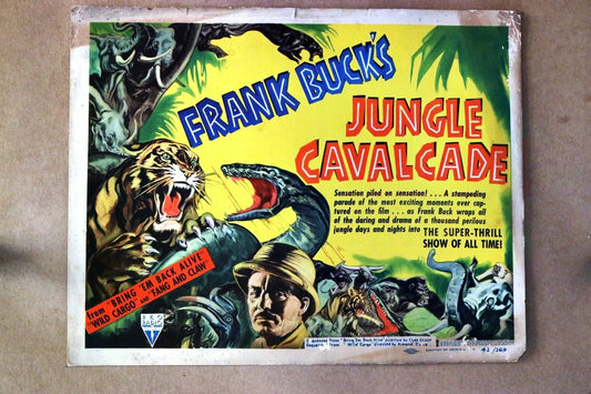 ORIGINAL LOBBY CARD - FRANK BUCK'S JUNGLE CAVALCADE - 1941 - title card