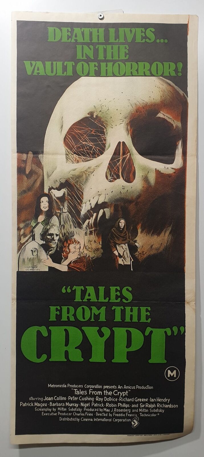 ORIGINAL DAYBILL MOVIE POSTER - TALES FROM THE CRYPT - HORROR