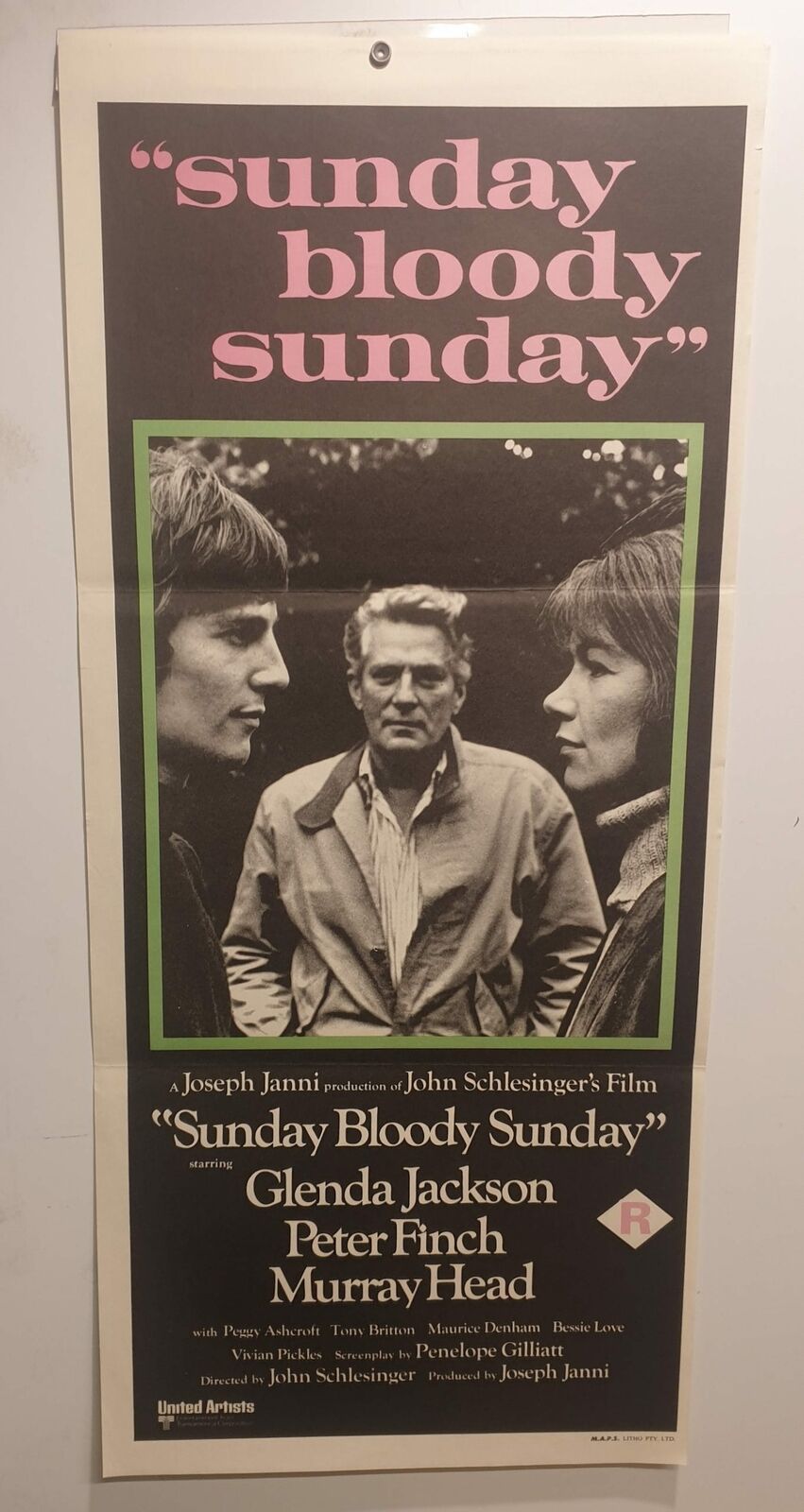 ORIGINAL DAYBILL MOVIE POSTER  – SUNDAY BLOODY SUNDAY