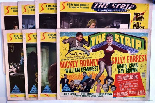ORIGINAL LOBBY CARDS - THE STRIP - 1951 - set of 8