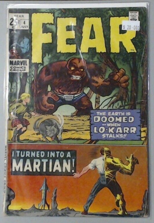 FEAR COMIC BOOK MARVEL #4 EARTH IS DOOMED MARTIAN